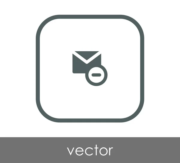 Excluir ícone de e-mail — Vetor de Stock