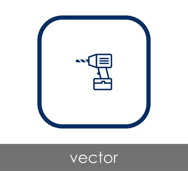 Vektorové Ilustrace Design Ikony Elektrické Vrtačky — Stockový vektor