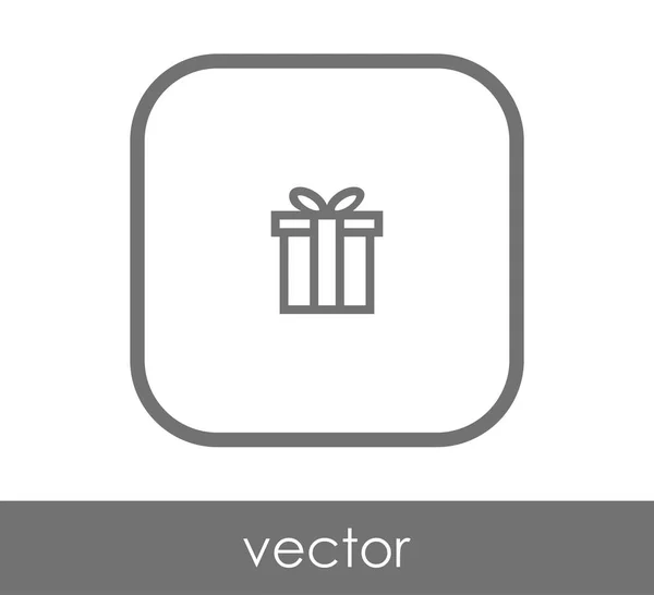 Векторная иллюстрация иконки подарка — стоковый вектор
