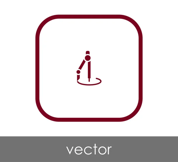 Icono Brújula Dibujo Ilustración Vectorial — Vector de stock