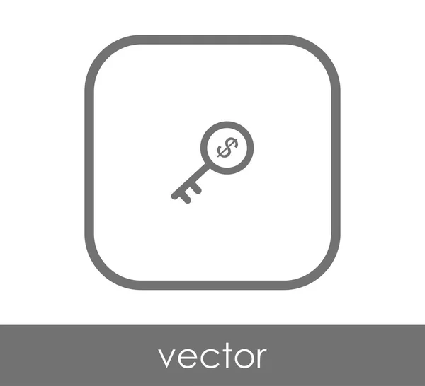 Icono Llave Inicio Vector Ilustración — Vector de stock