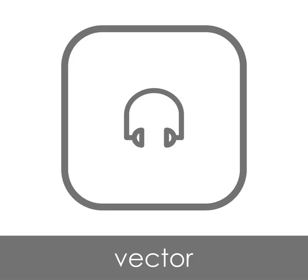 Square Headphones Icon Vector Illustration — Stock Vector