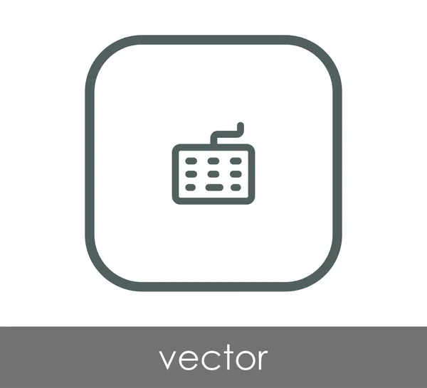 Quadratisches Tastatur Symbol Vektorillustration — Stockvektor