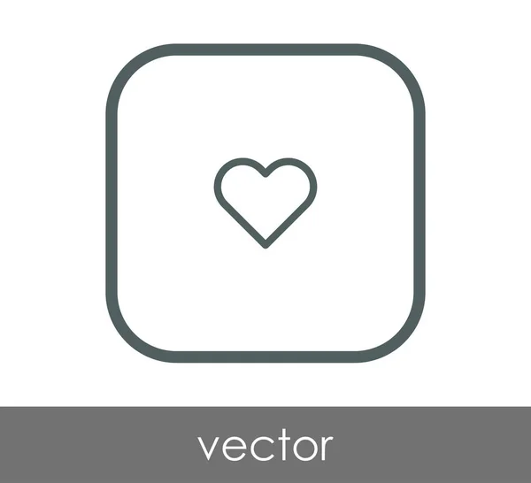 Heart flat icon — Stock Vector