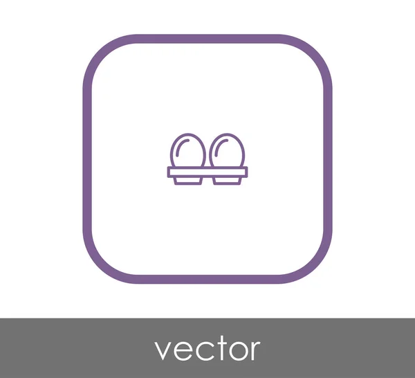 Huevo Icono Vector Ilustración — Vector de stock