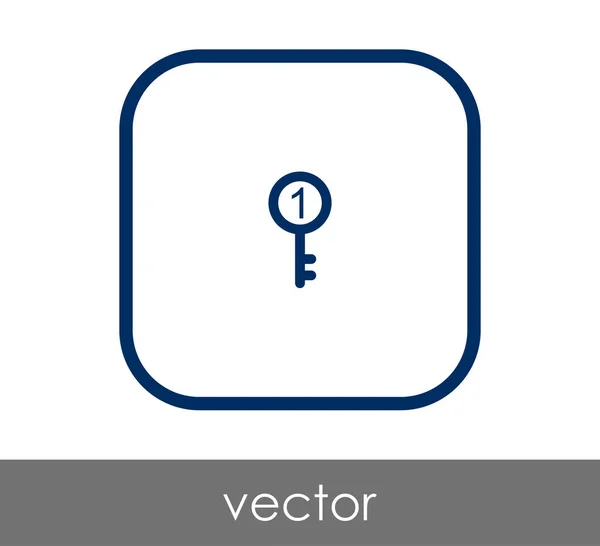 Hem Nyckelikonen Vektorillustration — Stock vektor