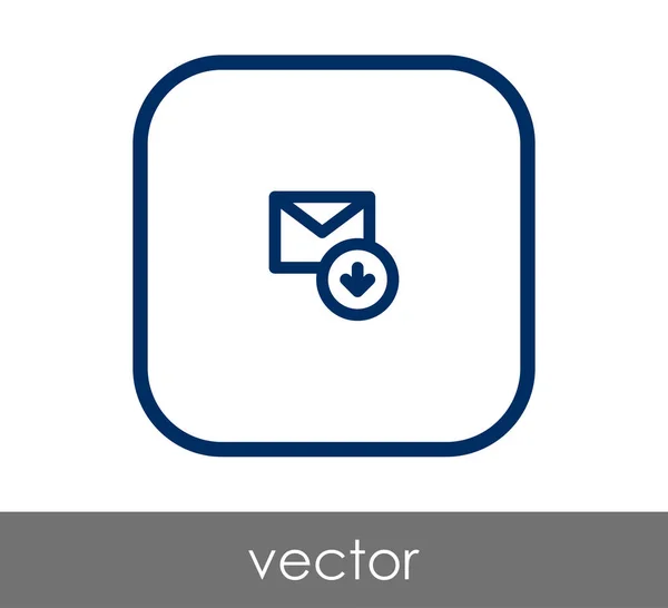 Dochód e-mail ikona — Wektor stockowy