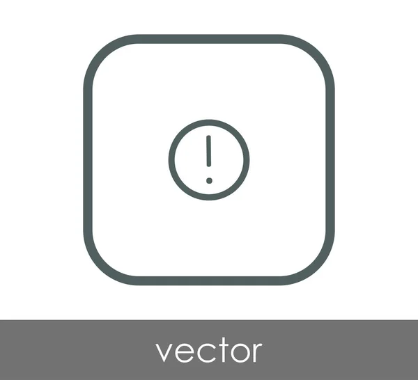 Ícone Exclamação Sinal Ilustração Vetorial —  Vetores de Stock