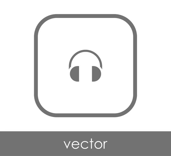 Icono Auriculares Cuadrados Ilustración Vectores — Vector de stock