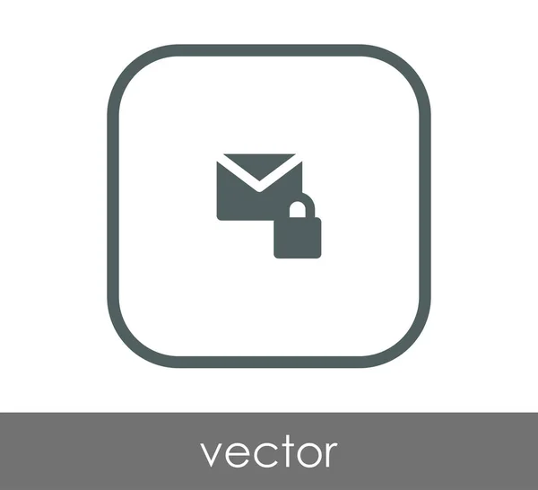 Icono de correo electrónico seguro — Vector de stock