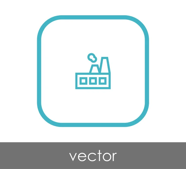 Ícone Fábrica Industrial Ilustração Vetorial — Vetor de Stock