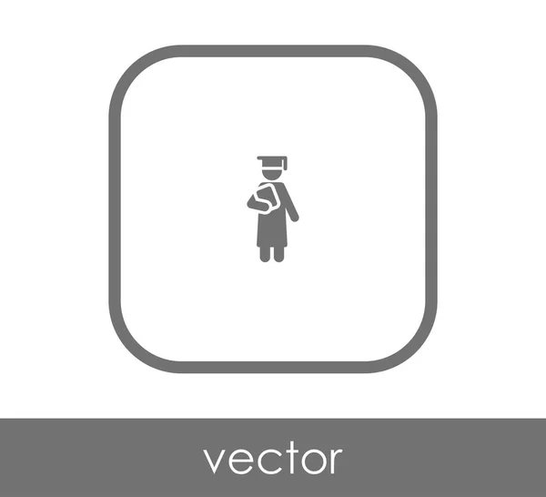 Graduate Icon Vector Illustartion — Stock Vector