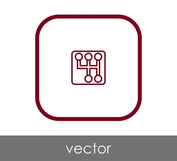 Desenho da ilustração vetorial do ícone da caixa de velocidades — Vetor de Stock