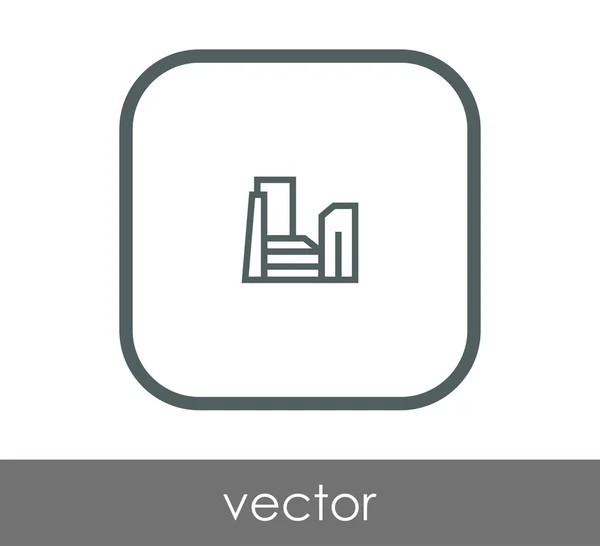 Ícone Fábrica Industrial Ilustração Vetorial — Vetor de Stock