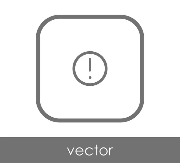 Uitroepteken Pictogram Teken Vectorillustratie — Stockvector