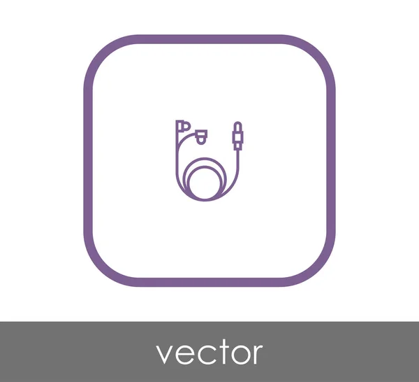 Vector Illustratie Ontwerp Van Oordopjes Pictogram — Stockvector