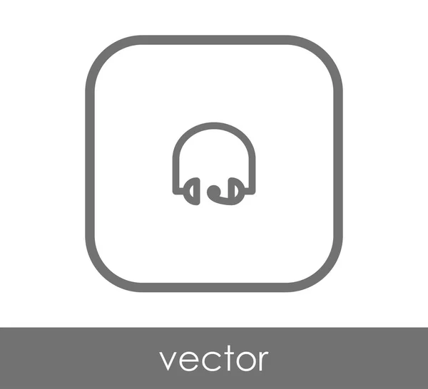 Négyzet Alakú Fejhallgató Ikonra Vektoros Illusztráció — Stock Vector