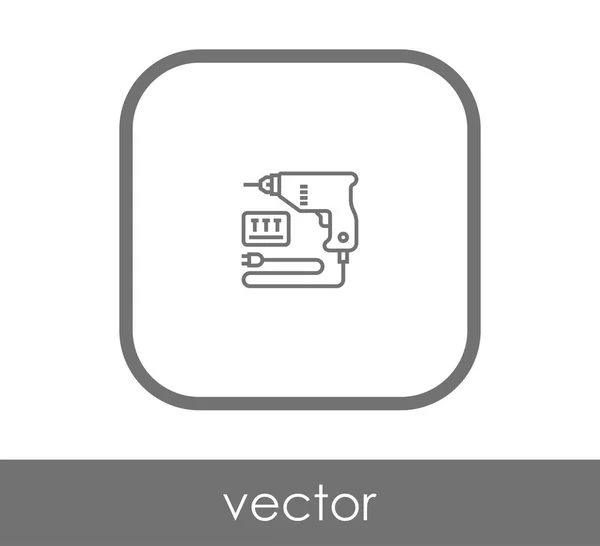 Vector Illustration Design Electric Driller Icon — Stock Vector