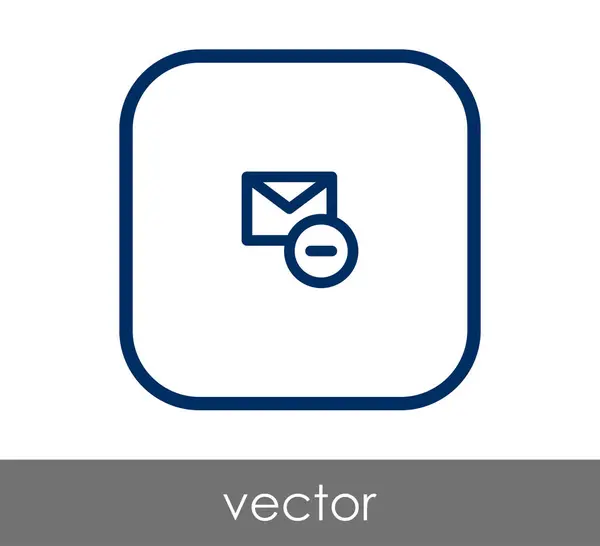 E-Mail-Symbol löschen — Stockvektor