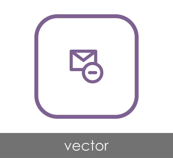 Verwijderen van e-mailpictogram — Stockvector