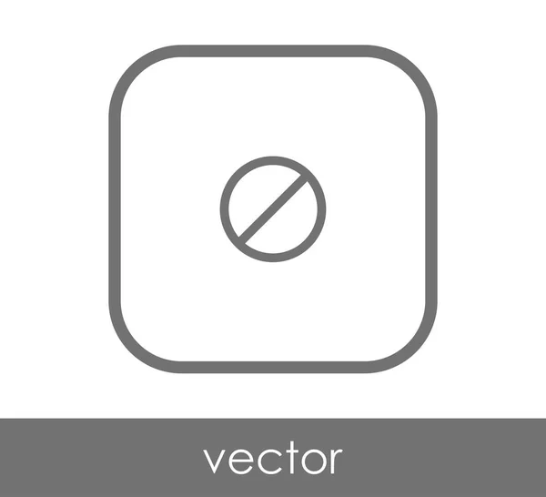 Verboden teken pictogram — Stockvector