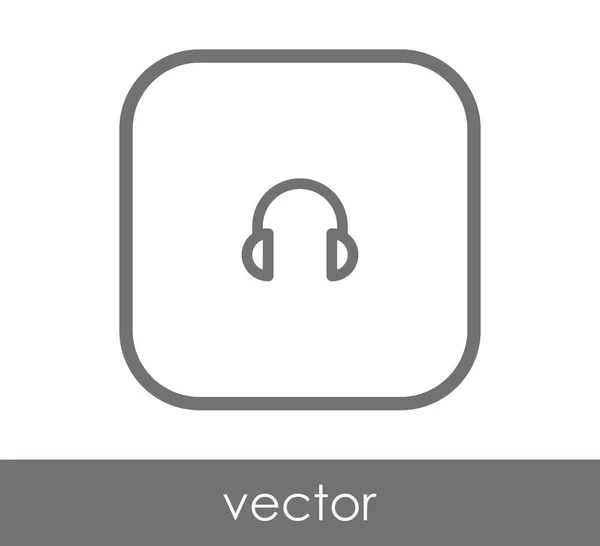 Ícone Fones Ouvido Quadrados Ilustração Vetorial — Vetor de Stock