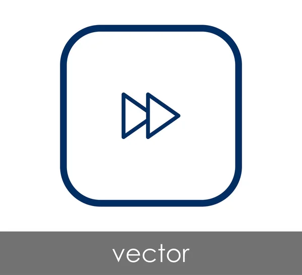 Vooruitspoelen Pictogram Voor Webdesign Applicaties — Stockvector