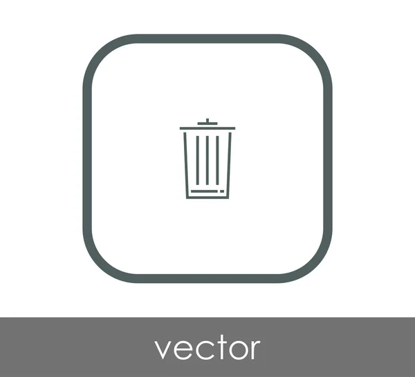 Значок мусорного бака — стоковый вектор