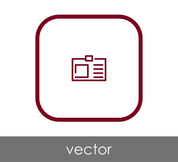 Icono de tarjeta de identificación — Archivo Imágenes Vectoriales