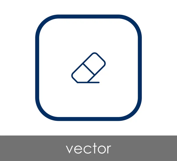 Radergummi ikonen — Stock vektor