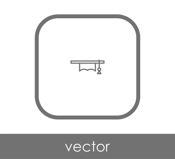 Graduación Tapa Icono Vector Ilustración — Vector de stock