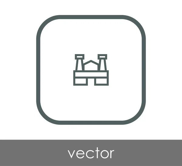 Factory Icon Industrial Vector Illustration — Stock Vector