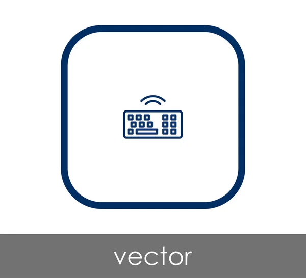 Quadratisches Tastatur Symbol Vektorillustration — Stockvektor