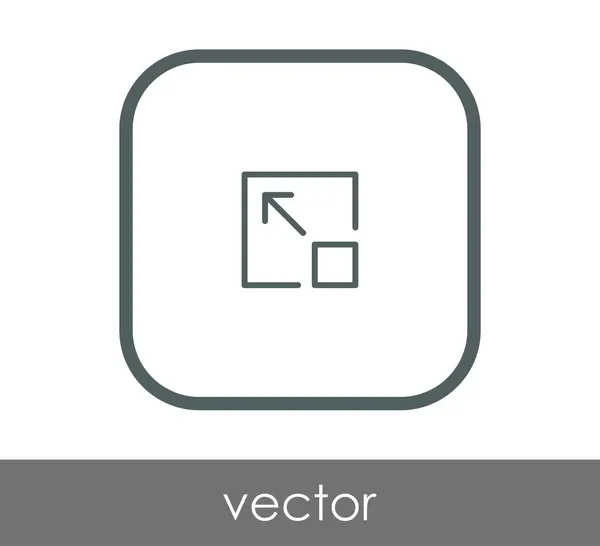 Розгорнути Піктограму Знак Векторну Ілюстрацію — стоковий вектор