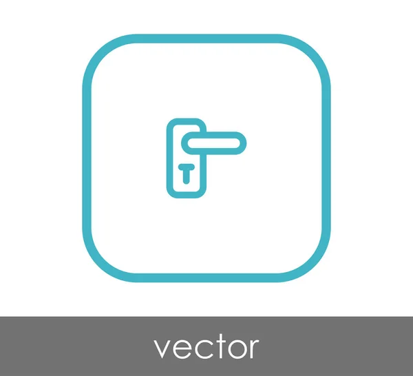 Bouton de porte icône plate — Image vectorielle