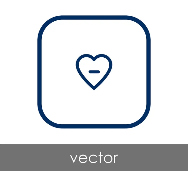 Heart flat icon — Stock Vector