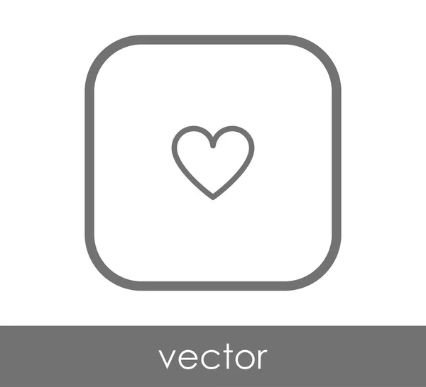Icône coeur plat — Image vectorielle