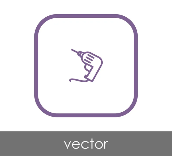 Vektor Illustration Design Der Elektrischen Bohrmaschine Symbol — Stockvektor
