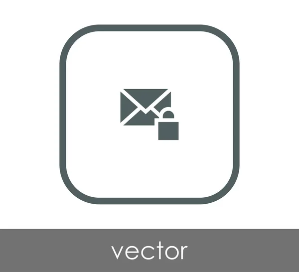 Icono de correo electrónico seguro — Vector de stock