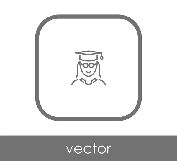 Graduate Ikonen Vektor Illustartion — Stock vektor