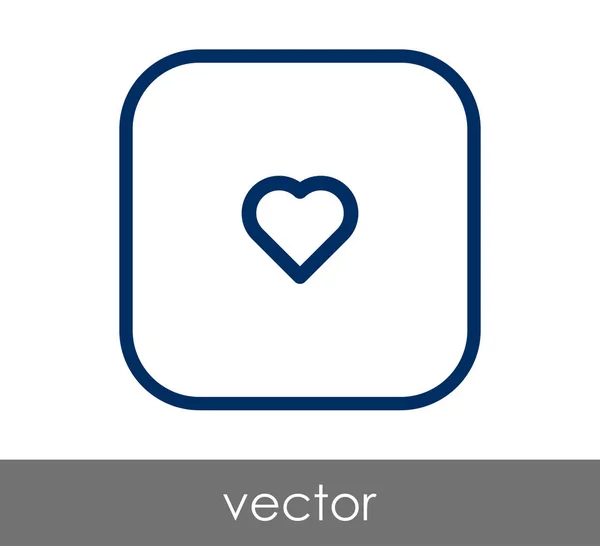 Heart flat icon — Stock Vector