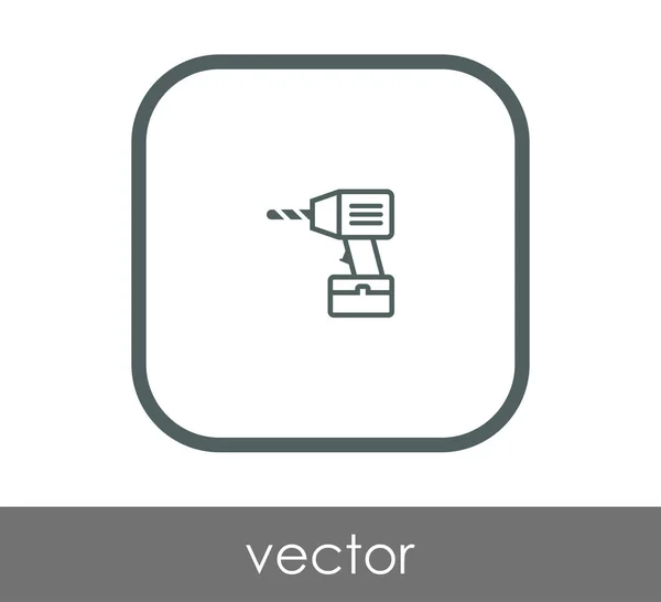 Vektor Illustration Design Der Elektrischen Bohrmaschine Symbol — Stockvektor