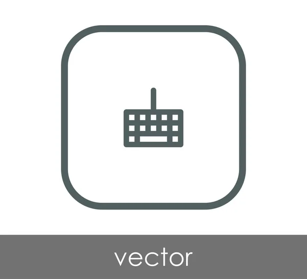 Quadratisches Tastatur Symbol Vektorillustration — Stockvektor