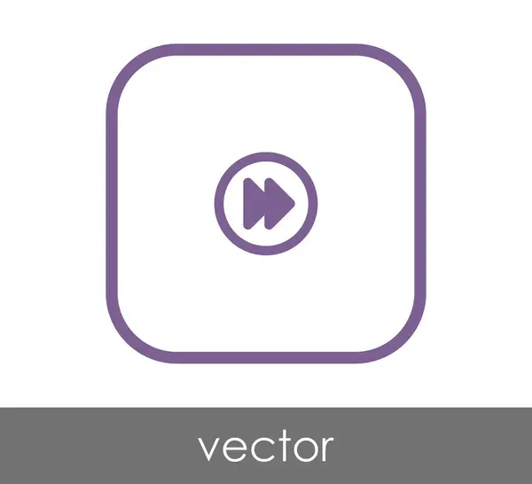 Vooruitspoelen Pictogram Voor Webdesign Applicaties — Stockvector