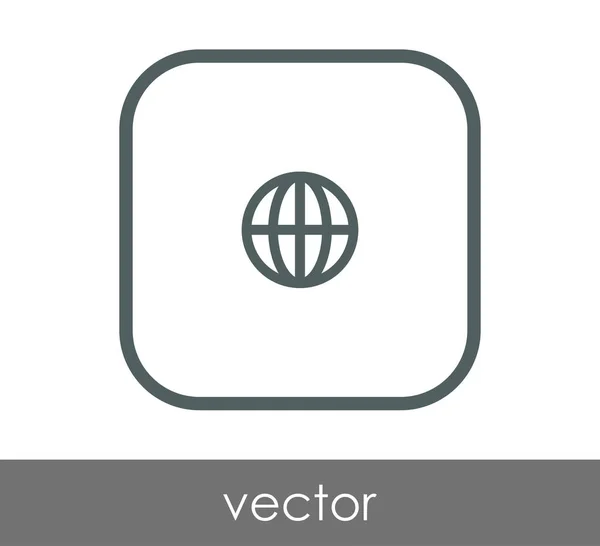 Vector Illustration Design Globe Icon — Stock Vector