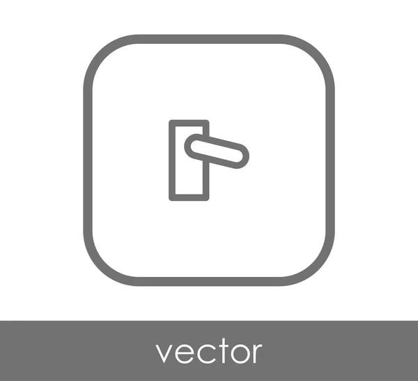 Bouton de porte icône plate — Image vectorielle