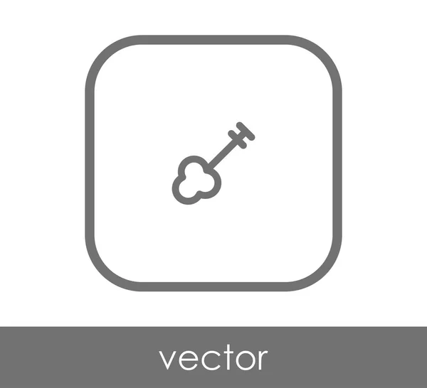 Huis Sleutelpictogram Vectorillustratie — Stockvector