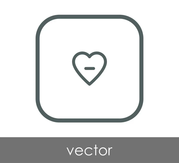 Heart flat icon — Stock Vector