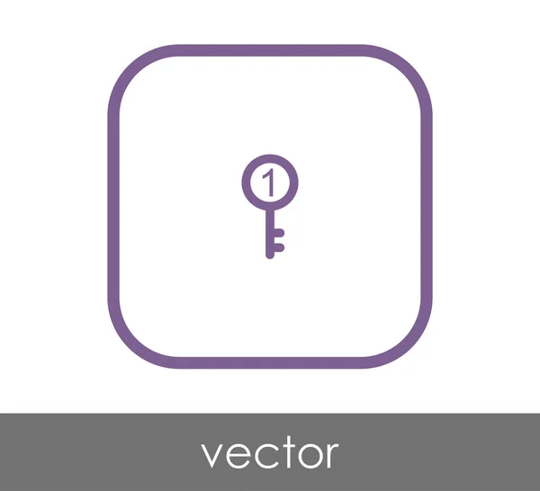 Icono Llave Inicio Vector Ilustración — Vector de stock