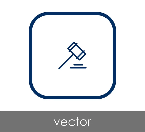Hammer flat icon — Stock Vector